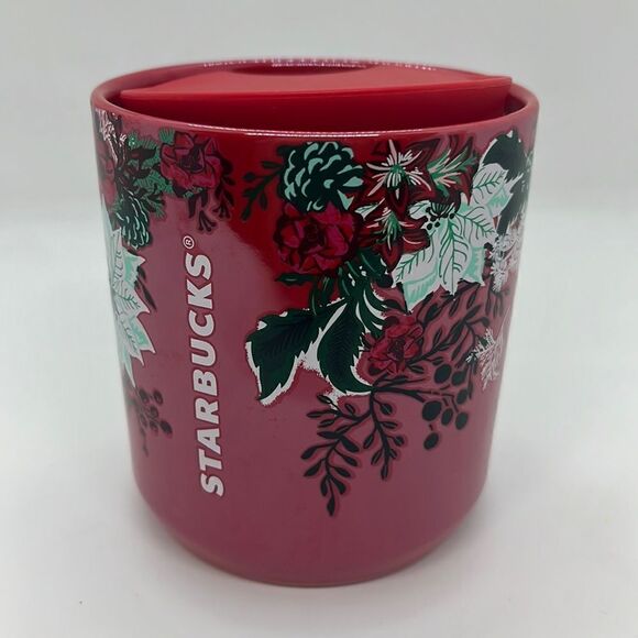 Starbucks Other - Starbucks Tumbler Ceramic Poinsettia Red Christmas 2022
